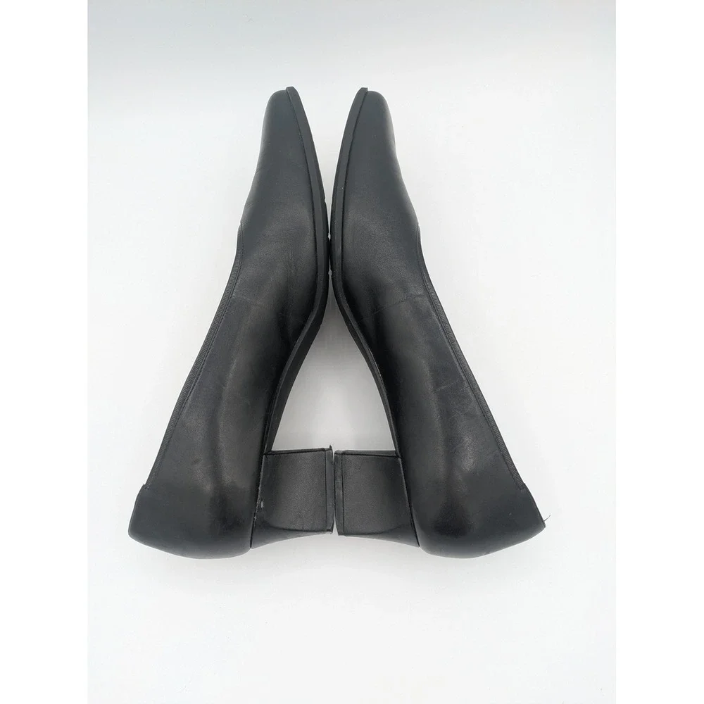 Worthington Block Heel Pumps Size 8.5 Black Square Toe Professional Office Shoes
